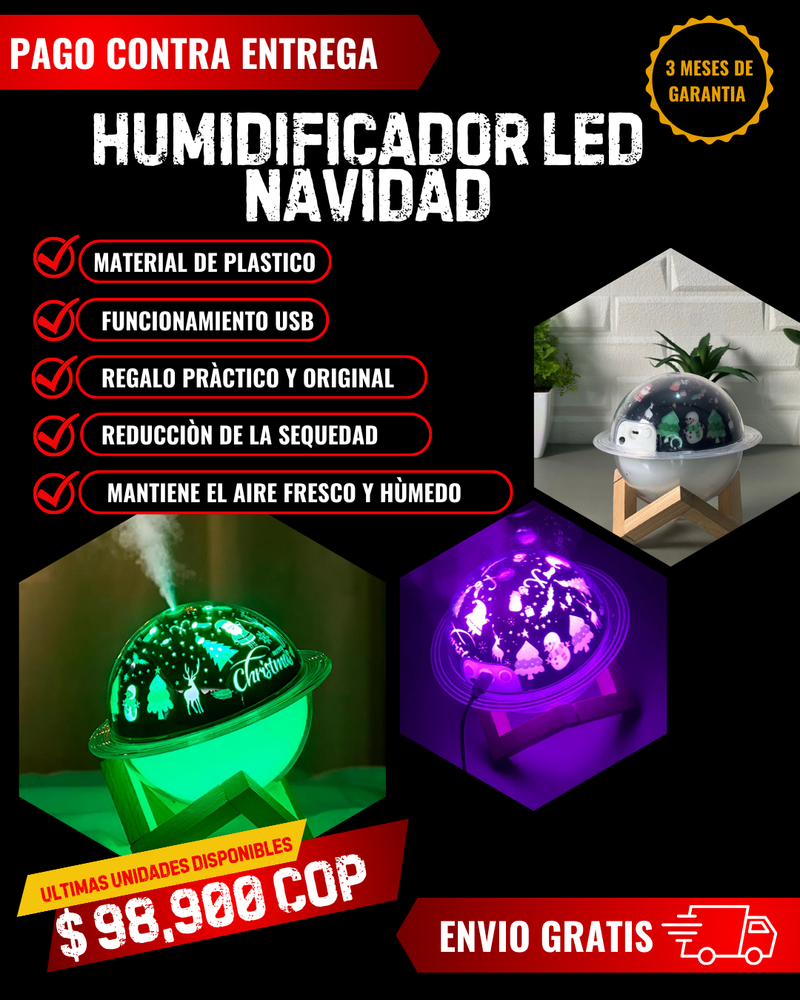 Humidificador Led Navidad